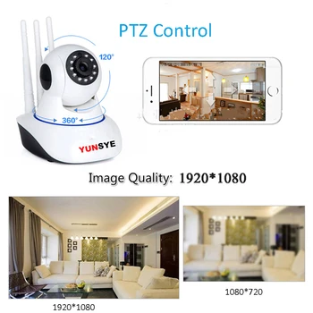 YUNSYE HD 1080P Trådlöst LAN IP-Kamera CCTV Home Security Monitor Intelligenta Nät Två Sätt Ljud Night Vision Baby Monitor