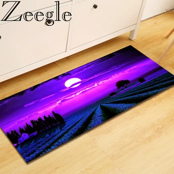 Zeegle Lila Lavendel Dörrmatta 3D-Utskrivna Entrén Mat köksgolvet Carpetd Vardagsrum Inredning Matta Badrum Sovrum Mats