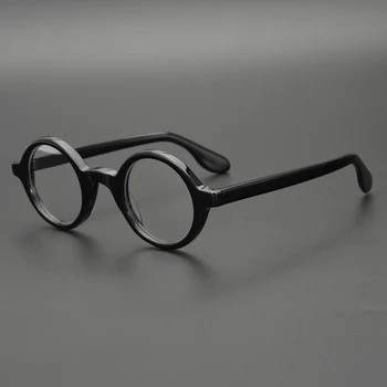 Zerosun Små Runda Glasögon Män Tjock Acetat Sköldpadda bågar Man Nörd Vintage Glasögon Glasögon för Recept