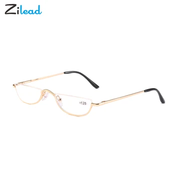 Zilead Klassiska Små-ram läsglasögon Känsliga Snygg Ljus Våren Stålplåt Bärbara Presbyopic Glasögon För Män&Kvinnor