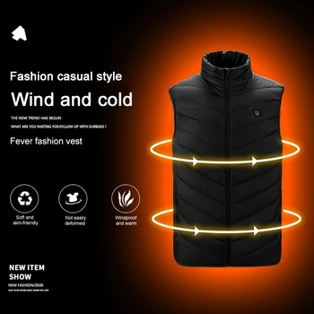 Zon 2 Uppvärmning Laddning Värme Vest, Smart Varma Kläder, för Män, för Kvinnor Vest Värme Vest M01-2 Vinter Varma Elektriska USB-Jacket