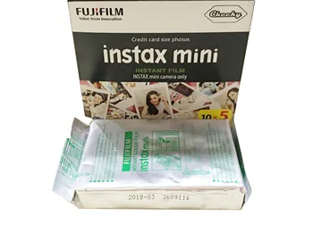 Äkta Fujifilm Instax Mini Film Vit Kant 50 Ark För Fuji Instax mini 9 8 7 25 50 90 SP1 Omedelbar Kamera Foto Film Papper