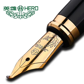 Äkta standard typ Hjälte frostat 6006 metall kalligrafi penna art reservoarpenna iraurita bläck penna 0,5 mm /1,0 mm gift box