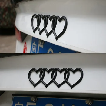 Älskar Hjärtat Logotyp Bak Bagageutrymme Badge Emblemet Dekal Klistermärke Ersättning för Audi Logotyp dekal bil svans etikett fordon