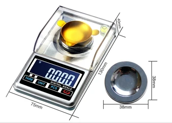0.001 g Precision LCD-Elektronisk Laboratorium som Väger Balans Diamant Guld Groddar Läkemedel Milligram Digital Pocket Skala Smycken