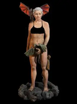 1/32 54mm Dragon Lady kvinna soldat leksak Harts Modell i Miniatyr Kit unassembly Omålad