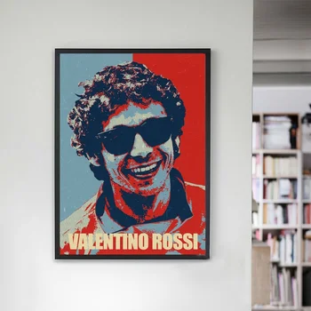 1 Bit Valentino Rossi Porträtt Bild Skriver Wall Art Affisch Målning på Duk Konst Modern heminredning för Levande Rum