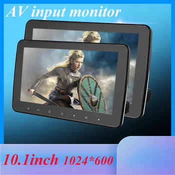 1024x600 10 tums Ultra Tunn TFT LCD-Nackstöd DVD-Skärmar HD-video-ingång Radio AV Monitor för bilstereo Android DVD-Spelare