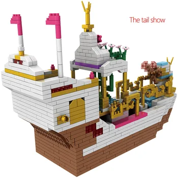 1500pcs Princess Royal Celebration Båt DIY Diamond Mini byggstenar Siffror Anger 3D-Modell Tegel Leksaker för Barn Flickor