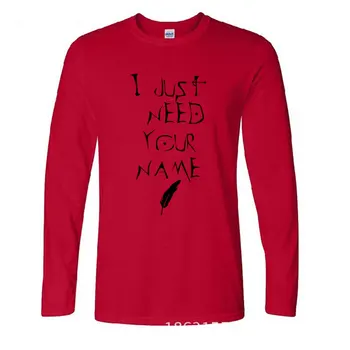 2019 Nya Män O Hals, Långa ärmar Death Note T-shirt Behöver jag Bara Ditt Namn Brev Ut Anime bra Andningsförmåga T-shirts Plus-Storlek