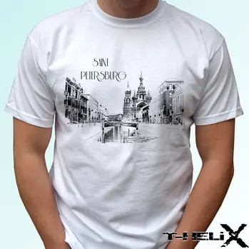 2019 Nya Sommar Rolig T-shirt från Saint Petersburg t-shirt top Ryssland tee design - herr dam barn & baby Mode Tee Shirt