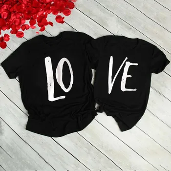 2020 Lover ' s alla Hjärtans Dag Print Rund Hals, Kort Ärm T-shirt Topp-Shirt med 