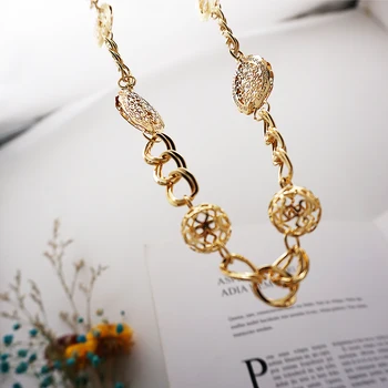 2020 Mode Guld Runda Star Mynt Halsband Till Kvinnor Långa Hängen Halsband Geometriska Vintage Smycken