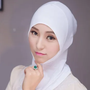 2020 Muslimska Turban Hattar För Kvinnor Fullständig Täckning Inre Hijab Caps Islamiska Underscarf Motorhuven Fast Modal Hals Med Huvudet Under Scarf Och Hatt