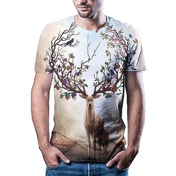 2020 sommaren män mode kort ärm rolig T-shirt tryckt casual T-shirt
