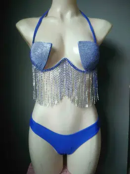 2020 venus semester sexiga Tofsar diamond bikini set populär kedja strass badkläder driva upp kvinnor strandkläder het baddräkt