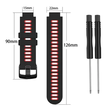 22mm Silikon Armband Strap för Garmin Forerunner735xt 220 230 235 620 630 Strategi S20/S5/S6 Smart Klocka Armband