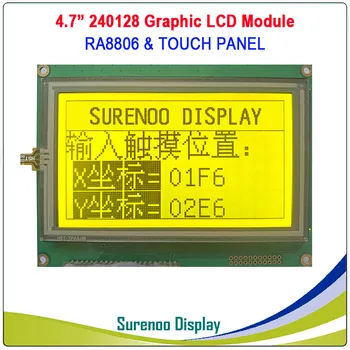 240128 240*128 Grafisk Matris LCD-Modul Skärmen Med Touch-Panelen build-i RA8806 Controller, 3,3 V/V 5.0