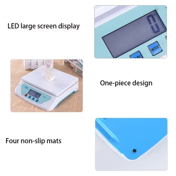 25/30kg Elektroniska Hushålls-Kök Skala Digital LCD-Glas Skalor Matlagning Bakning Mat Balans Väger mätverktyg