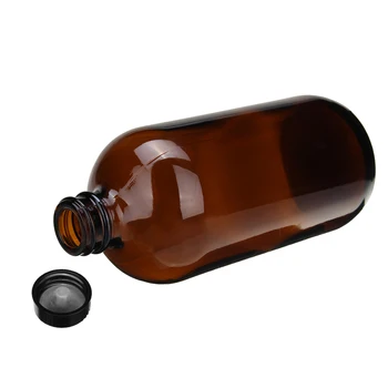 250/500 ml Flytande Tvål Dispensrar med Pump för eteriska oljor hemmagjord lotion runda bärnsten glas flaskor