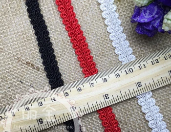 25Meters/ mycket Speciell Flätad Lace Trim spetsband Tillbehör Gardin Dekoration Handgjorda Material 1,2 cm LR0011
