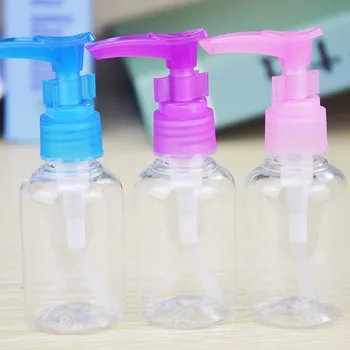 2st 50 ml 75 ml 100 ml, Plast PET Rensa Tryck på Pump Spray Lotion Flaskor Kosmetiska Prov Containrar Reser Grädde Fylla Flaskor