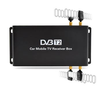 4 Förstärkare och Antenn Europa H. 265 Bil Digital-TV-Mottagare DVB-T2 Max 180 km/h MPEG-4 USB DVB-T2 Bil Mobil-TV-Mottagare Box 1080P HDMI