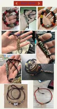 4st ,Många Mönster Runt 38-40mm Svart Antik Tibet Dzi agates Pärlor,För DIY Halsband Bracelat Smycken du Gör !