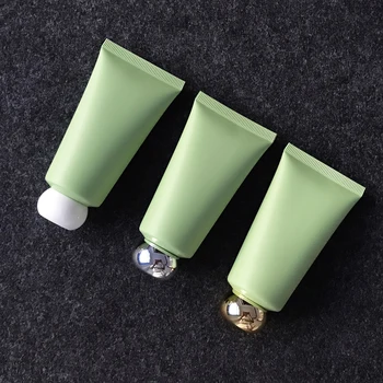 50ml Frost Plast Mjuk Flaska Matt Grön 50g Kosmetisk Kräm Facial Cleanser Behållare Tandkräm Lotion Rör Fri Frakt