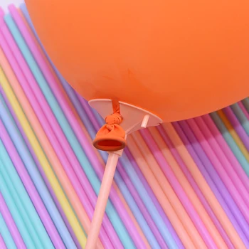 50st/mycket Latex Ballong Stick Multicolor Ballonger Hållare Bröllop Födelsedag Festival Party Supplies Ballon Massa Inredning Tillbehör