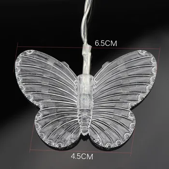 5M 20 Fjärilar LED String Ljus Garden Party Bröllop Lampor Christmas Holiday Krans 220V EU-Kontakt Guirlande Lumineuse IQ