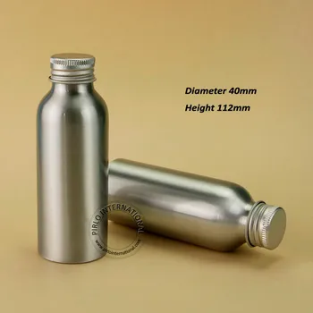 60st/Parti 100 ml Tomma Aluminium Bottle100g Metall Smink Kosmetiska Behållare 10/3 OZ Flytande Återfyllningsbara Un-Resa i Potten