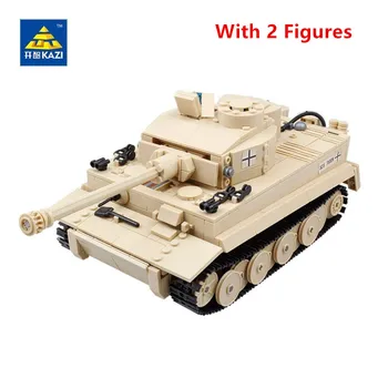 995Pcs Militära tyska King Tiger Tank Kanon Leksak byggstenar Sätter Soldater DIY Tegel Pedagogiska Leksaker för Barn