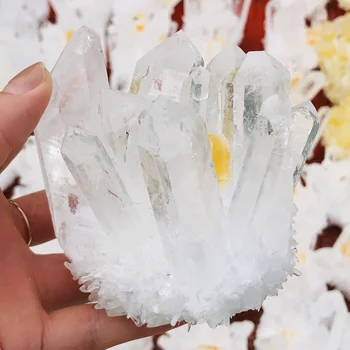 Aura Crystal Kluster Angel Aura Crystal Titan Fantastisk Regnbåge Preparatet Mineraler Reiki Healing Chakra