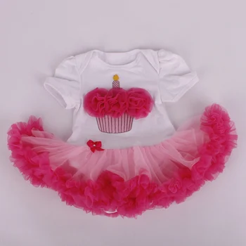 Baby Girl Tutu Bodysuits Spädbarn 1st Birthday Party Outfits Ropas De Bebes Infantil Meninas Nyfödda Tyll Vestidos