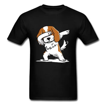 Badda Cavalier King Charles Dog All Bomull Män T-shirts Shih tzu Mops Hip Hop Unika Kort Ärm Toppar, T-Shirt Terrier Corgi
