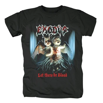Bloodhoof Exodus locket, Heavy Metal och Thrash Metal funk svart t-shirt Asiatiska Storlek