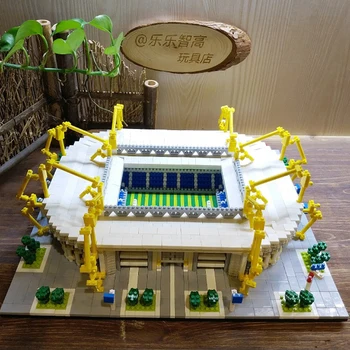 BS fotbollsklubben Borussia Dortmund Signal Iduna Park Stadium 3D-Modell Mini Diamon Bygga Små Block Leksak för Barn, inga Box