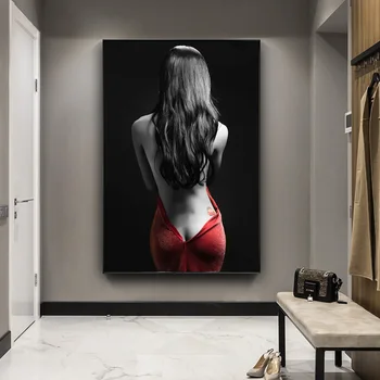 Canvas Tavlor Moderna Halv Nakna Kvinnor Sexiga Nakna Affischer och Utskrifter Vägg Konst Bilder för att Leva Cuadros Rum heminredning