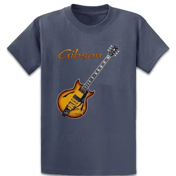 Cool_Gibson_Johnny T-Shirt Som Andas Grafisk Anpassad Cool Crew Neck Vintage Summer Bomull Skjorta