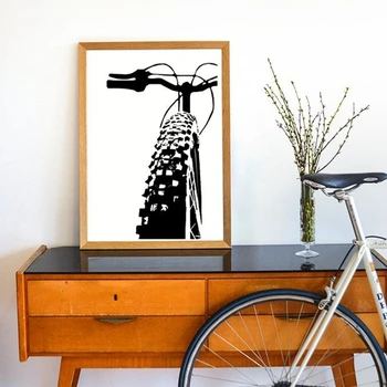 Cykel Motiverande Art Cykling Duk Målning Vägg Bilder , Cykel Duk Art Prints Och Posters Eller Home Kids Room Decor