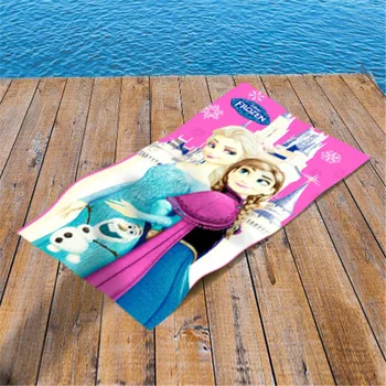 Disney barn tecknad prinsessa flicka pojke vuxen frysta badlakan badlakan sport handduk snabbtorkande handduk handduk 70x150cm