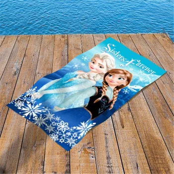 Disney barn tecknad prinsessa flicka pojke vuxen frysta badlakan badlakan sport handduk snabbtorkande handduk handduk 70x150cm