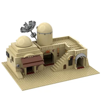 DIY-Serien Star Wars Luke ' s Hem på Tatooine Slummen byggstenar Öknen Arkitektur Modell Kids Pedagogiska Leksaker för Barn Eller