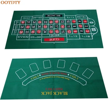 Dubbelsidig Non-woven Spel Bordsduk rysk Roulette och Blackjack Gambling Bordet Mat Ombord Spelet 120*60 cm