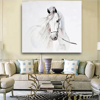 Embelish Akvarell Målning Av Andalusiska Hästen Djur Vägg Konst Bilder För Vardagsrum HD Duk Olja Affischer heminredning