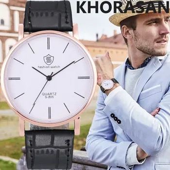 Företag Klockor För Män Klocka Varumärke Lyx Sport Klockan Relogio Masculino Läder Quartz Armbandsur Drop Shipping Reloj Visar Homme