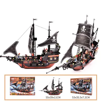 GUDI Pirater Caribbean-Svarta pärlans Ghost Ship Stora byggstenar Sätter Tegel Klassisk Modell Barn Leksaker för Barn Pojkar Gåvor