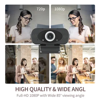 IMILAB 1080P HD WebCamera Enterprise-Klass Kamerans Inbyggda Dubbla Mikrofoner Smart USB-Webcamera PLUG&PLAY för Stationära Datorer PC Hemma