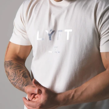 Japan och STORBRITANNIEN 2020 Sommaren Män Gym Bomull kortärmad T-Shirt Fitness Bodybuilding Shirts Print Mode Manliga Kläder Varumärke Tee Toppar